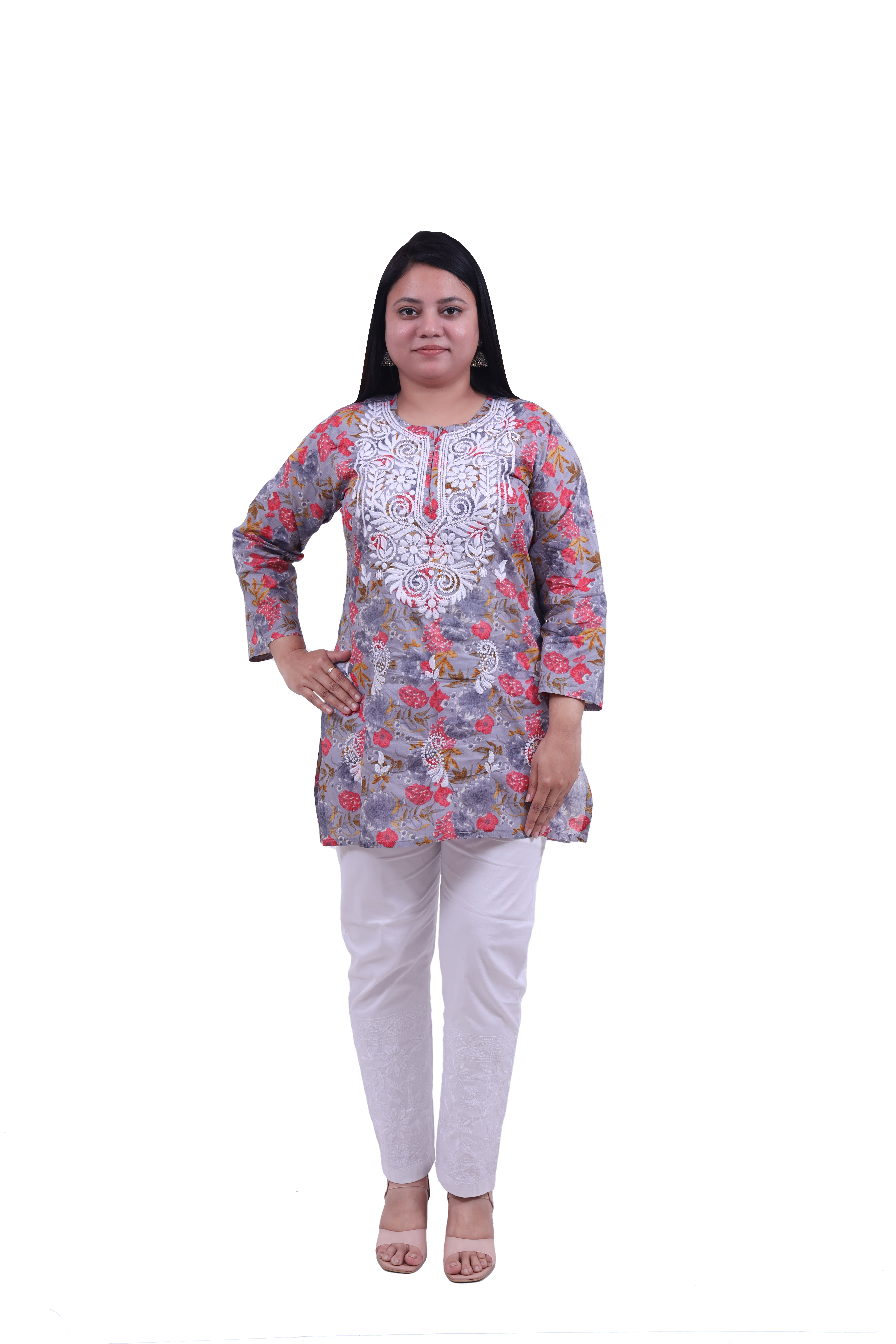 TABARRUK TIE and DYE Chikankari Kurti