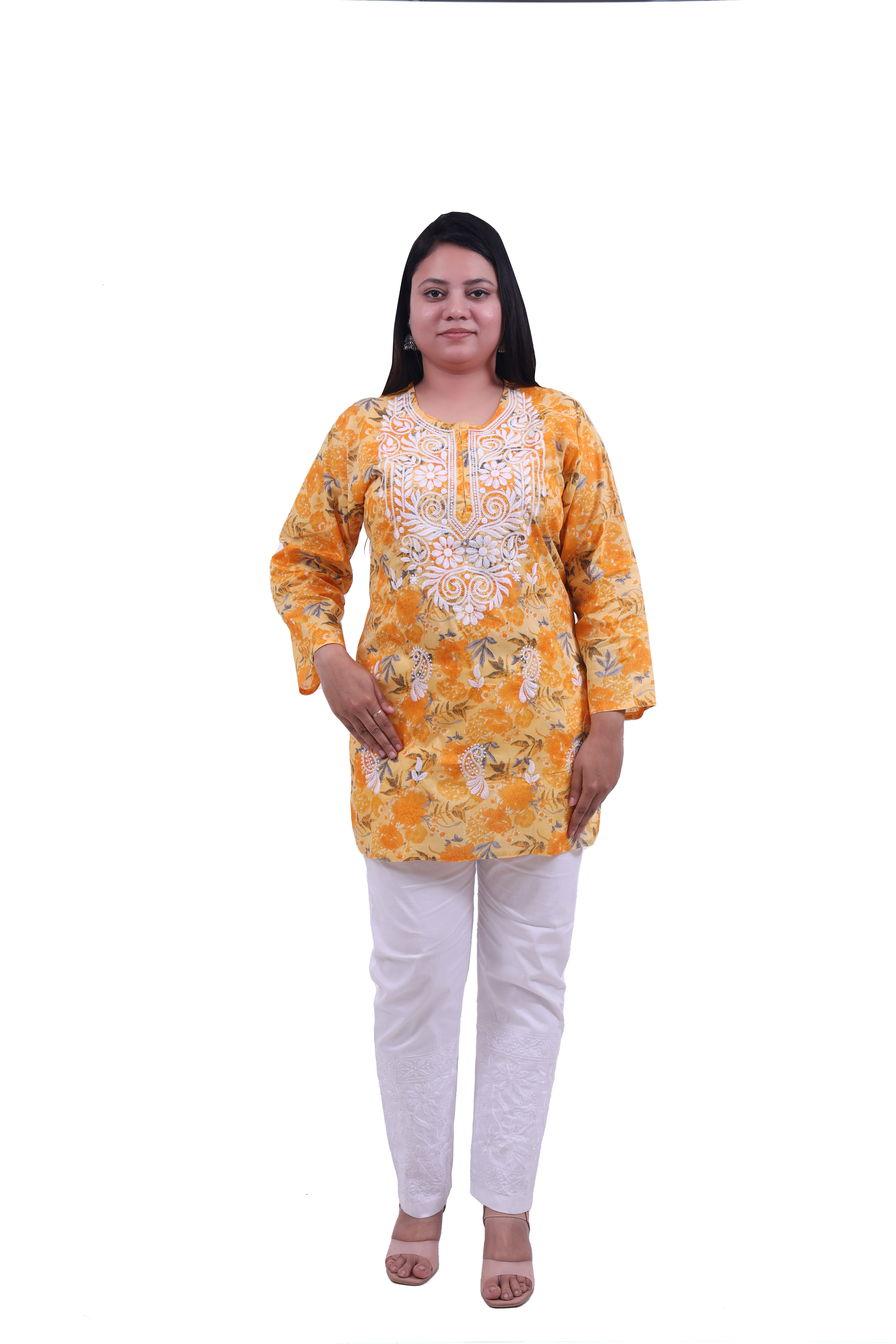 TABARRUK TIE and DYE Chikankari Kurti