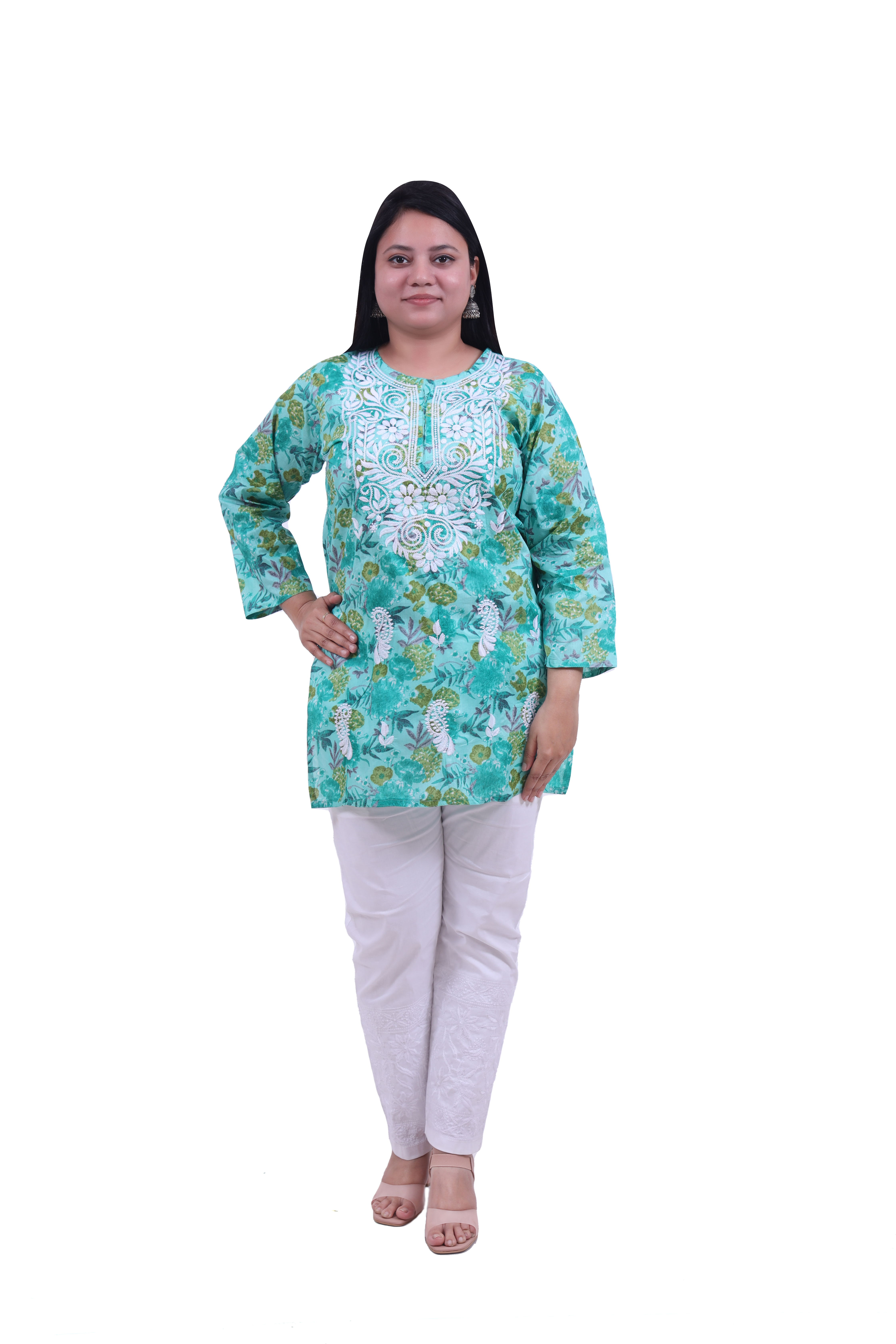 TABARRUK TIE and DYE Chikankari Kurti