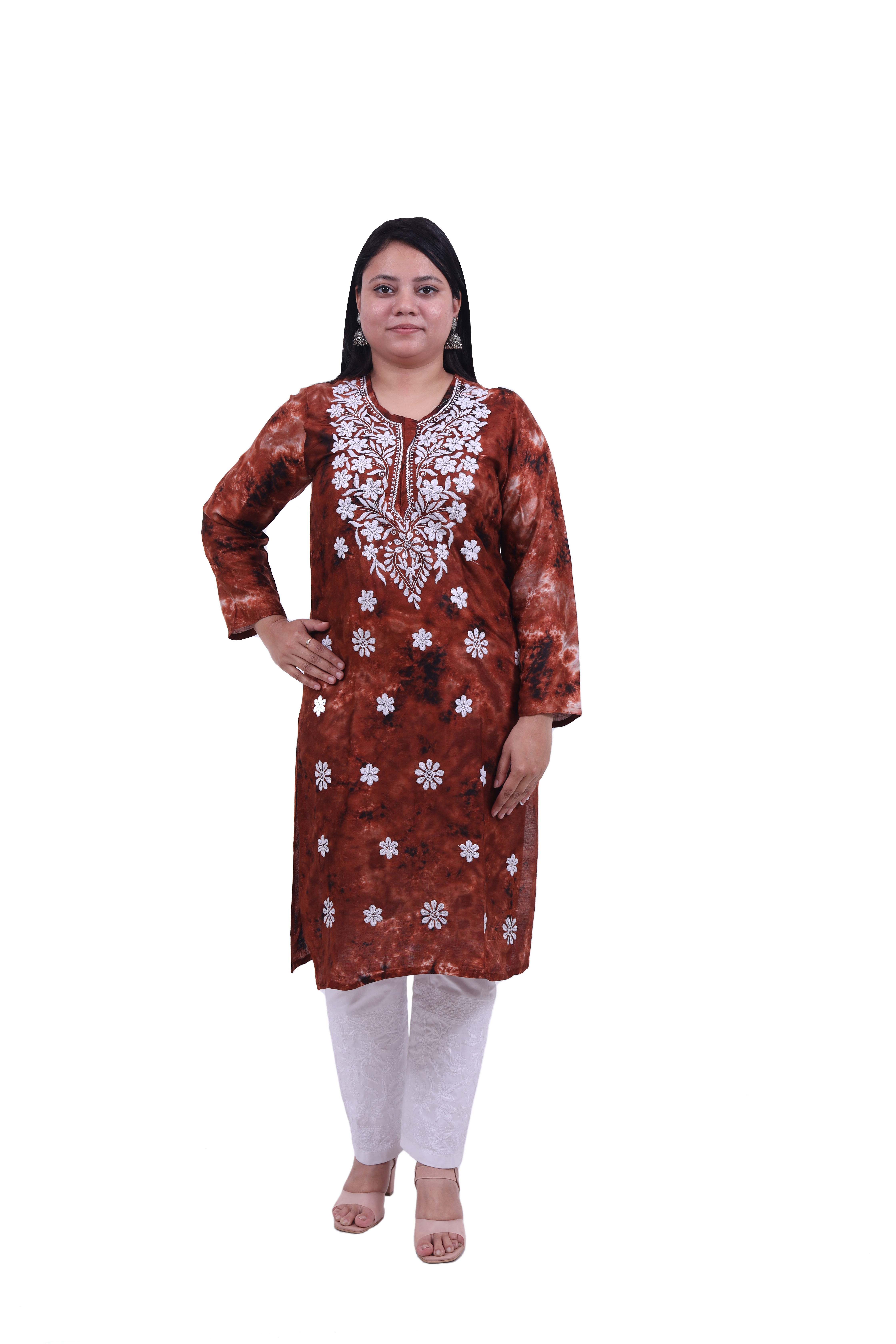 TABARRUK TIE and DYE Chikankari Kurti