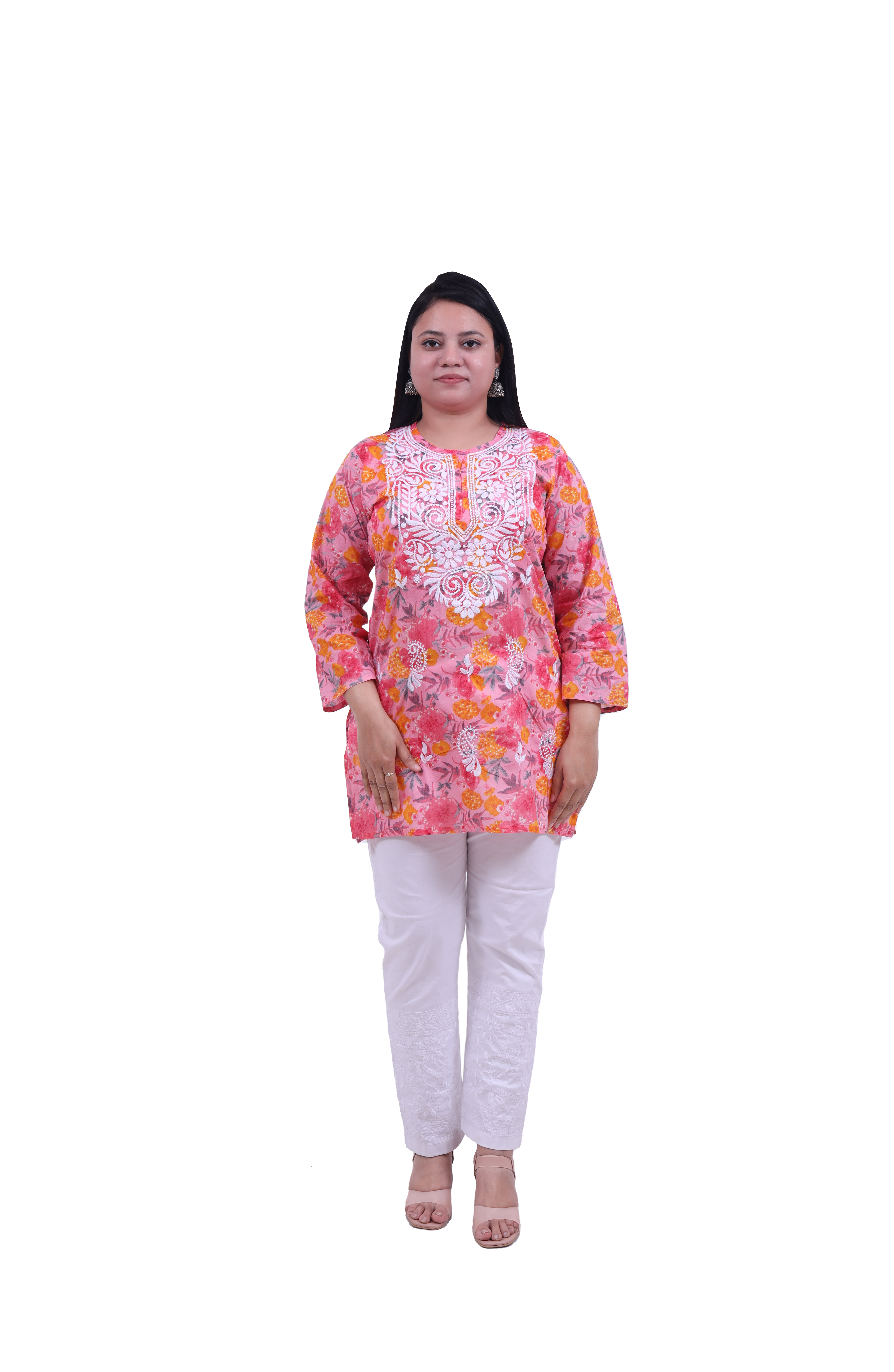 TABARRUK TIE and DYE Chikankari Kurti