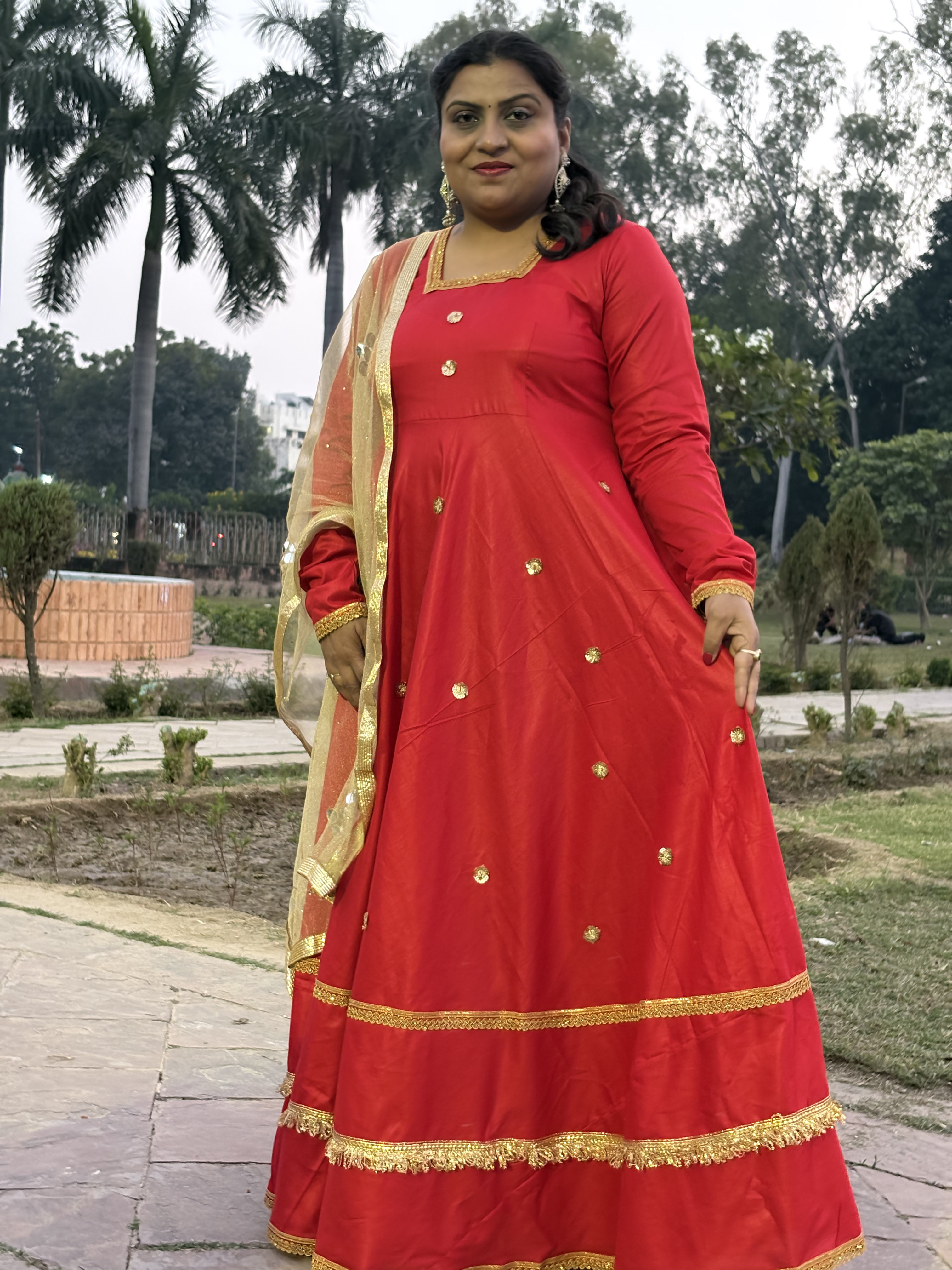 TABARRUK RED PARTY WEAR KURTA SET